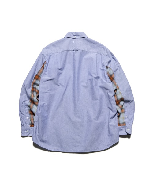SOPHNET.（ソフネット）の「CHECK PANELED B.D SHIRT（シャツ/ブラウス・メンズ・ホワイト/ネイビー・1/2/3/4/5）」の8枚目の写真