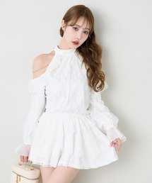 one after another NICE CLAUP | 肩開きアメスリブラウス(シャツ/ブラウス)