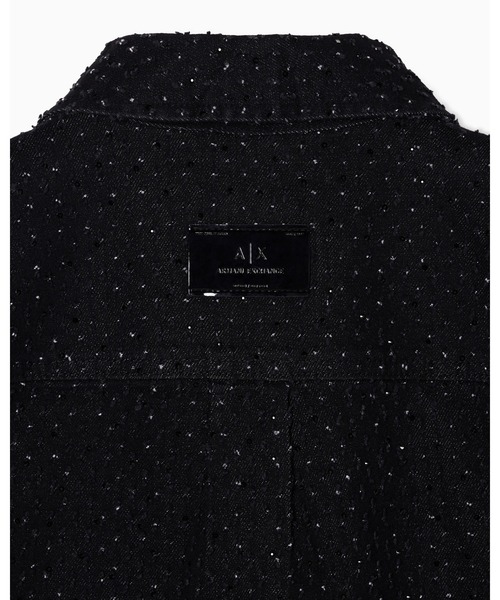 ARMANI EXCHANGE（アルマーニエクスチェンジ）の「【A|X アルマーニ エクスチェンジ】ストラス ブラックデニムジャケット（デニムジャケット・レディース・ブラック・SMALL/MEDIUM/LARGE）」の3枚目の写真