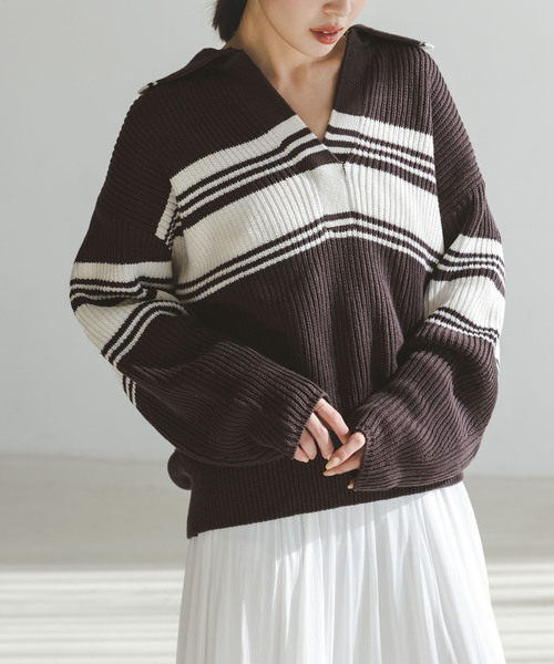 と*様 【最終値下げ】【希少品】VivienneWestwood ニットボーダー NOBLE別注》Venit/ヴェニット ランダムボーダーニット（ニット