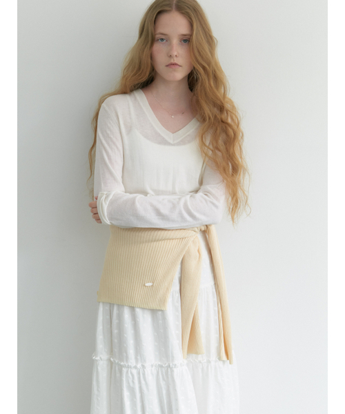 RE_L(リエル)の「Fond v-neck knit (ivory)(ニット/セーター・レディース・その他・FREE)」の2枚目の写真