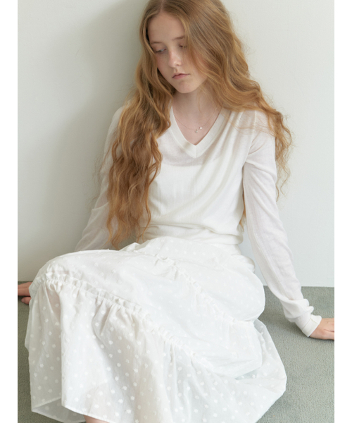 RE_L(リエル)の「Fond v-neck knit (ivory)(ニット/セーター・レディース・その他・FREE)」の3枚目の写真