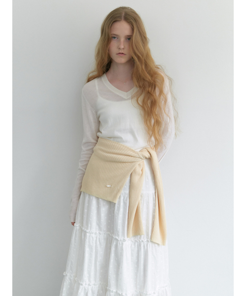 RE_L(リエル)の「Fond v-neck knit (ivory)(ニット/セーター・レディース・その他・FREE)」の4枚目の写真