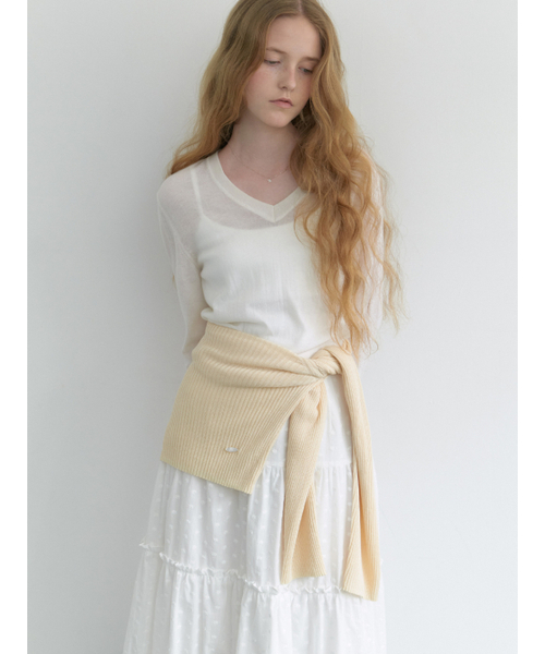 RE_L(リエル)の「Fond v-neck knit (ivory)(ニット/セーター・レディース・その他・FREE)」の6枚目の写真