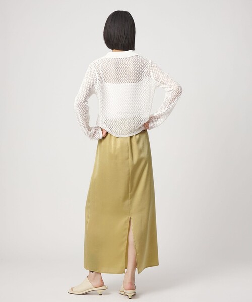 EMMEL REFINES(エメルリファインズ)の「<EMMEL REFINES>EM ワッシャーVTG イージーサテンスカート(スカート・レディース・ライトブルー/イエロー/ブラウン・M/S)」の15枚目の写真