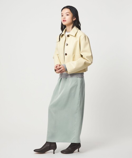 EMMEL REFINES(エメルリファインズ)の「<EMMEL REFINES>EM ワッシャーVTG イージーサテンスカート(スカート・レディース・ライトブルー/イエロー/ブラウン・M/S)」の19枚目の写真