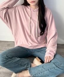 やわらかな肌ざわりで包み込む◎ソフトタッチフード付きパーカー