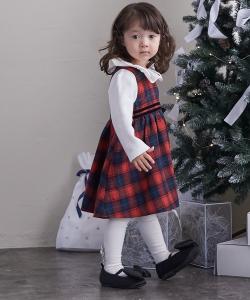 petit main（プティマイン）の「衿つき長T+サスつきパンツセット（セットアップ・キッズ・グリーン/レッド・110cm/80ｃｍ/100cm/90cm）」の16枚目の写真