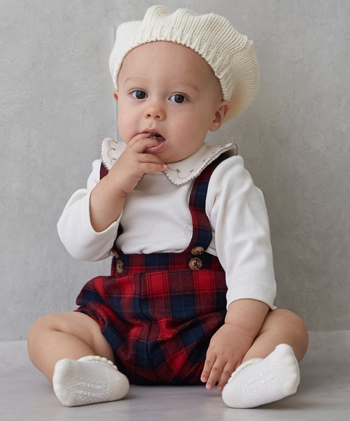 petit main（プティマイン）の「衿つき長T+サスつきパンツセット（セットアップ・キッズ・グリーン/レッド・110cm/80ｃｍ/100cm/90cm）」の15枚目の写真