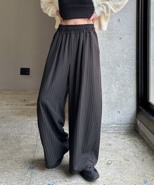 PAGEBOY(ページボーイ)の「ダブルウエストイージーパンツ(スラックス・レディース・ブラック/グレー/オフホワイト・FREE)」の16枚目の写真