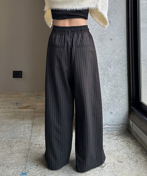 PAGEBOY(ページボーイ)の「ダブルウエストイージーパンツ(スラックス・レディース・ブラック/グレー/オフホワイト・FREE)」の19枚目の写真