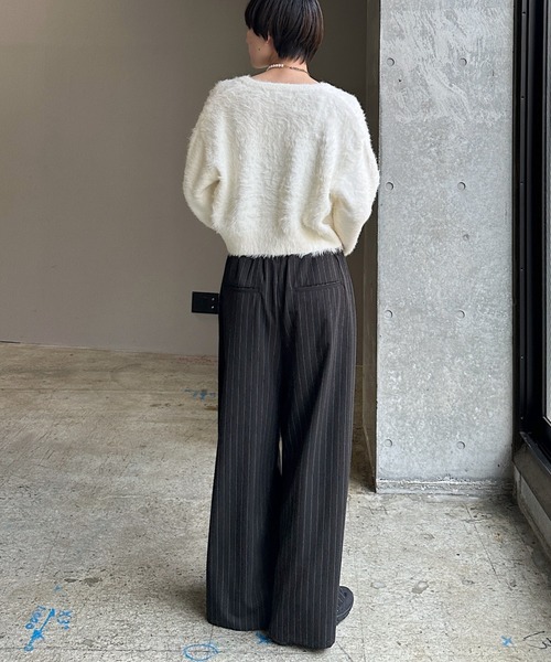 PAGEBOY(ページボーイ)の「ダブルウエストイージーパンツ(スラックス・レディース・ブラック/グレー/オフホワイト・FREE)」の14枚目の写真