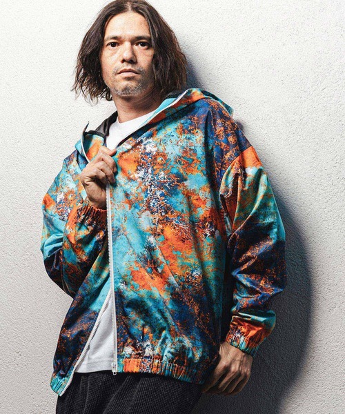 CAMBIO(カンビオ)の「mj11327- Art Graphic Hooded Jacket フードジャケット(CAM26SS-002)(その他アウター・メンズ・ブルー系その他/ブラック系その他/オレンジ系その他・S/L/M)」の6枚目の写真