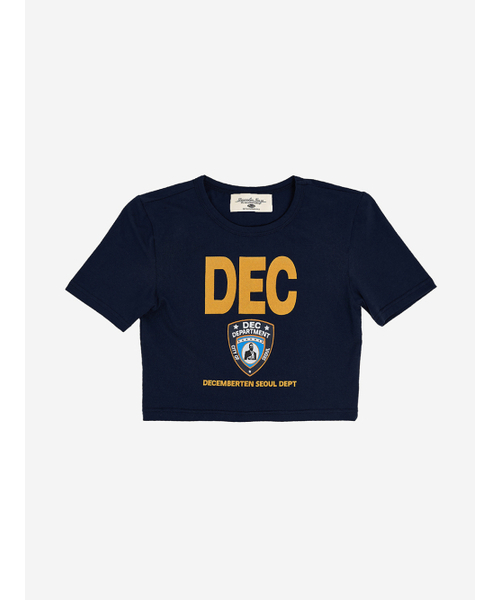 DECEMBER TEN（ディセンバーテン）の「ポリスディティピショートスリーブクロップTシャツネイビー（Tシャツ/カットソー・レディース・ネイビー・FREE）」の3枚目の写真