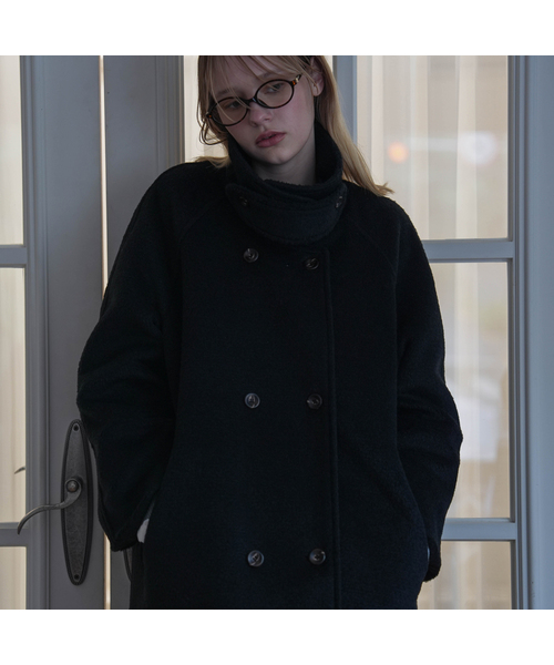 チェスターコート SUBTLE authentic Half Coat セール】Wool Double Half Coat [Black]（チェスターコート）｜DEHEVE