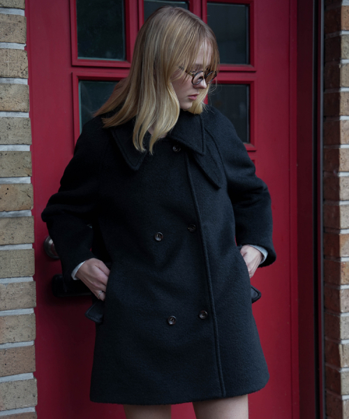 セール】Wool Double Half Coat [Black]（チェスターコート）｜DEHEVE