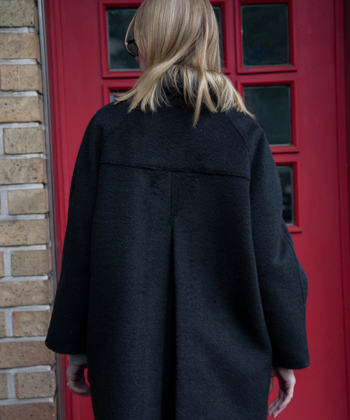 DEHEVE（デヘヴェ）の「Wool Double Half Coat [Black]（チェスターコート・レディース・ブラック・FREE）」の5枚目の写真