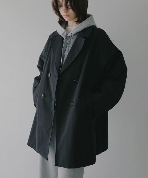 MANOF(マノフ)の「BATTING HALF COAT(その他アウター・レディース・ブラック/ベージュ・S/M)」の7枚目の写真