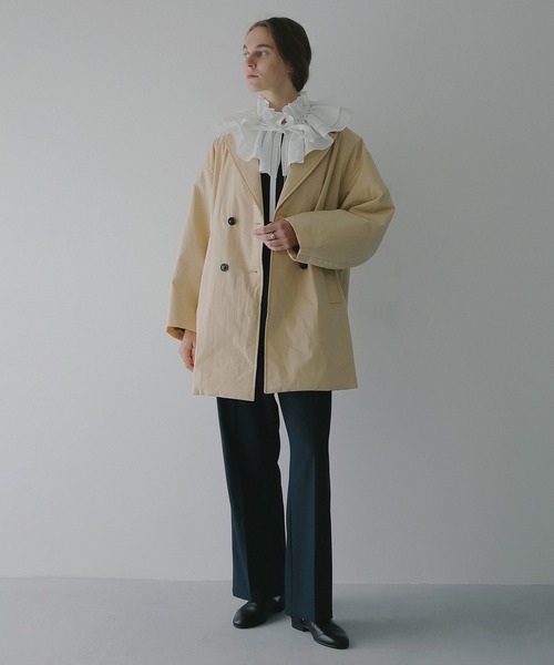 MANOF(マノフ)の「BATTING HALF COAT(その他アウター・レディース・ブラック/ベージュ・S/M)」の15枚目の写真