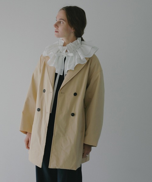 MANOF(マノフ)の「BATTING HALF COAT(その他アウター・レディース・ブラック/ベージュ・S/M)」の17枚目の写真