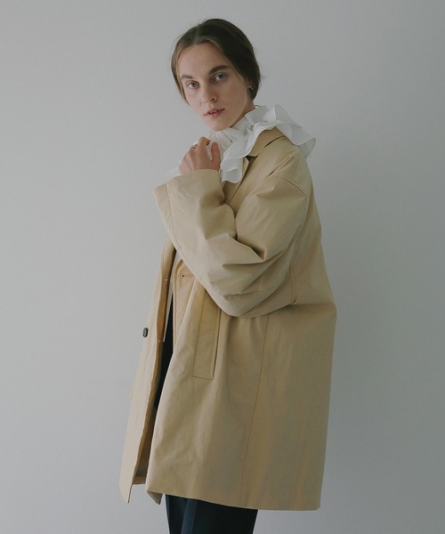 MANOF(マノフ)の「BATTING HALF COAT(その他アウター・レディース・ブラック/ベージュ・S/M)」の16枚目の写真