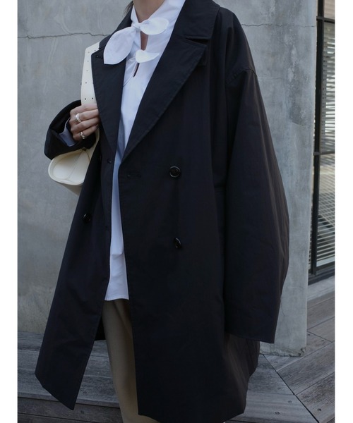 MANOF（マノフ）の「BATTING HALF COAT（その他アウター・レディース・ブラック/ベージュ・S/M）」の5枚目の写真