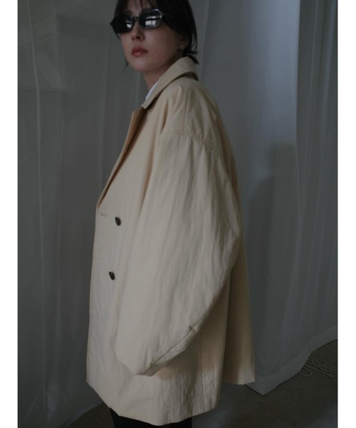 MANOF（マノフ）の「BATTING HALF COAT（その他アウター・レディース・ブラック/ベージュ・S/M）」の10枚目の写真