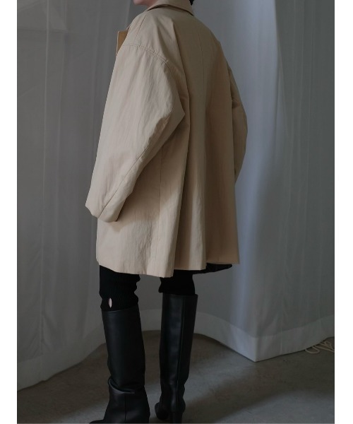 MANOF（マノフ）の「BATTING HALF COAT（その他アウター・レディース・ブラック/ベージュ・S/M）」の11枚目の写真