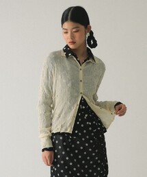 Ray BEAMS（レイビームス）の「シアー リブ ニット ポロ カーディガン（カーディガン/ボレロ）」