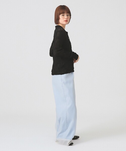 Ray BEAMS（レイビームス）の「シアー リブ ニット ポロ カーディガン（カーディガン/ボレロ・レディース・ブラック/ホワイト系その他6/ピンク・ONE SIZE）」の9枚目の写真