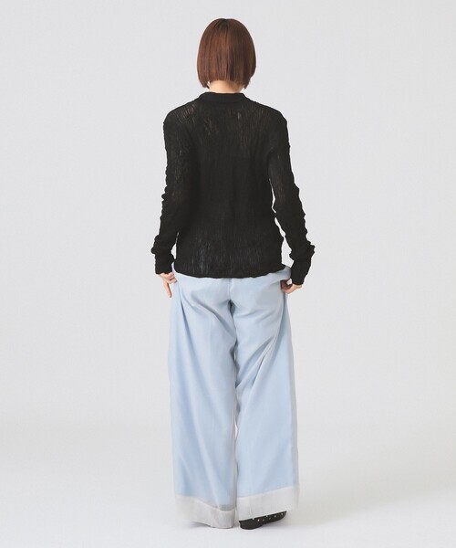 Ray BEAMS（レイビームス）の「シアー リブ ニット ポロ カーディガン（カーディガン/ボレロ・レディース・ブラック/ホワイト系その他6/ピンク・ONE SIZE）」の10枚目の写真