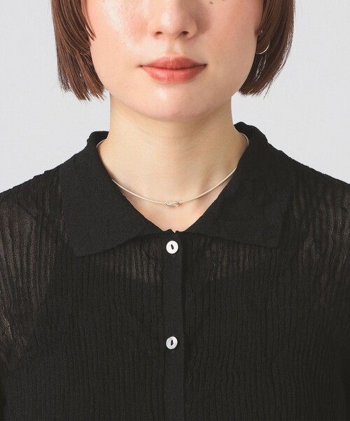 Ray BEAMS（レイビームス）の「シアー リブ ニット ポロ カーディガン（カーディガン/ボレロ・レディース・ブラック/ホワイト系その他6/ピンク・ONE SIZE）」の19枚目の写真