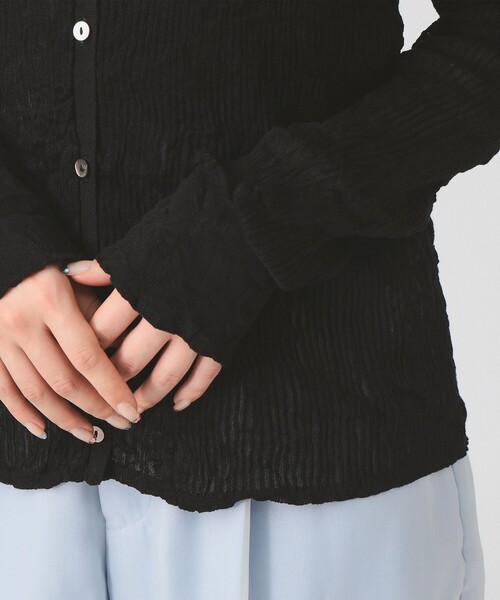 Ray BEAMS（レイビームス）の「シアー リブ ニット ポロ カーディガン（カーディガン/ボレロ・レディース・ブラック/ホワイト系その他6/ピンク・ONE SIZE）」の20枚目の写真