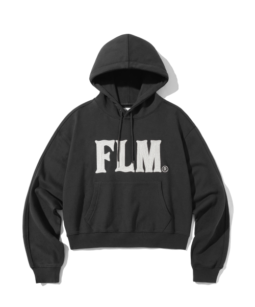 F.ILLUMINATE(フィルミネイト)の「(W) FLM スティッチロゴクロップフードパーカー-ブラック(パーカー・レディース・その他・FREE)」の2枚目の写真