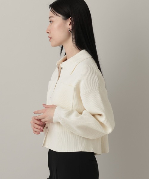 A part by（アパートバイ）の「エリツキニットカーディガン（カーディガン/ボレロ・レディース・グリーン系その他4/ネイビー/アイボリー・FREE）」の8枚目の写真