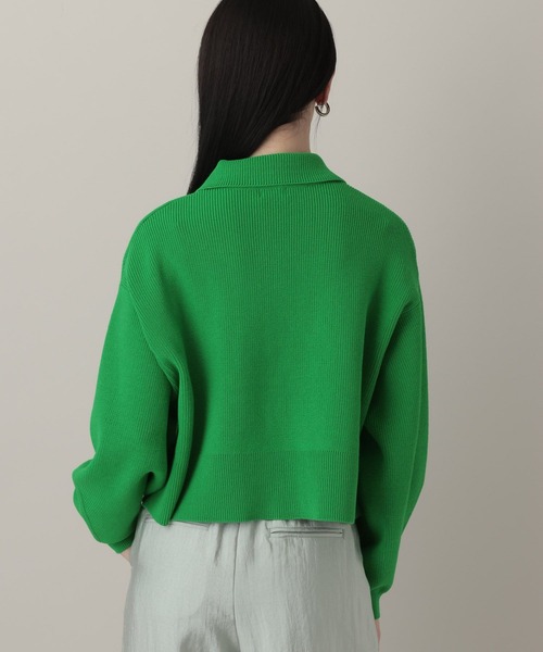 A part by（アパートバイ）の「エリツキニットカーディガン（カーディガン/ボレロ・レディース・グリーン系その他4/ネイビー/アイボリー・FREE）」の20枚目の写真