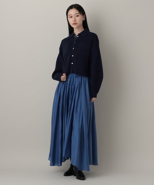 A part by（アパートバイ）の「エリツキニットカーディガン（カーディガン/ボレロ・レディース・グリーン系その他4/ネイビー/アイボリー・FREE）」の22枚目の写真