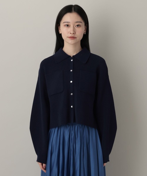 A part by（アパートバイ）の「エリツキニットカーディガン（カーディガン/ボレロ・レディース・グリーン系その他4/ネイビー/アイボリー・FREE）」の16枚目の写真