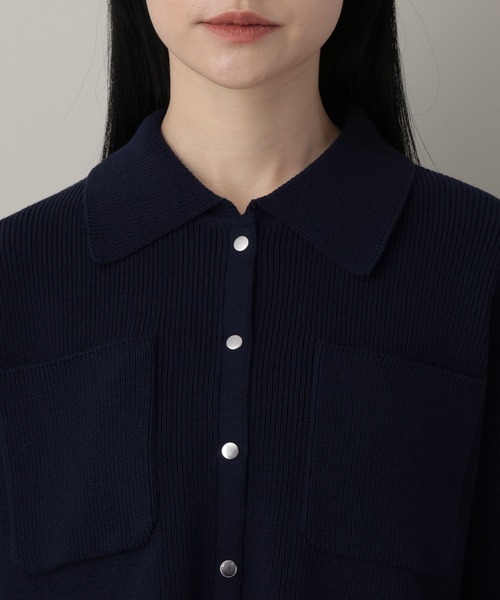 A part by（アパートバイ）の「エリツキニットカーディガン（カーディガン/ボレロ・レディース・グリーン系その他4/ネイビー/アイボリー・FREE）」の19枚目の写真