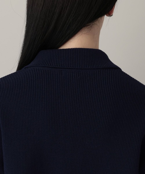 A part by（アパートバイ）の「エリツキニットカーディガン（カーディガン/ボレロ・レディース・グリーン系その他4/ネイビー/アイボリー・FREE）」の12枚目の写真