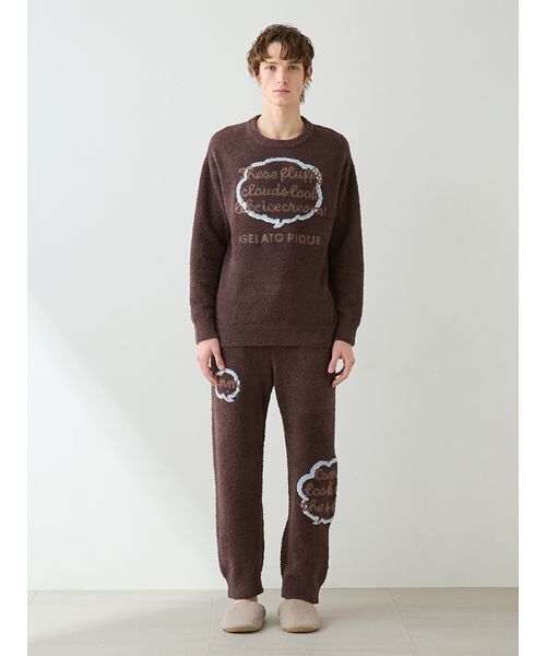 【gelato HOMME】ベビモコトークロゴプルオーバー（ルームウェア/パジャマ パジャマ ルームウェア ベビモコ 限定 pique】ほぼ未使用 ルームウェア・パジャマ