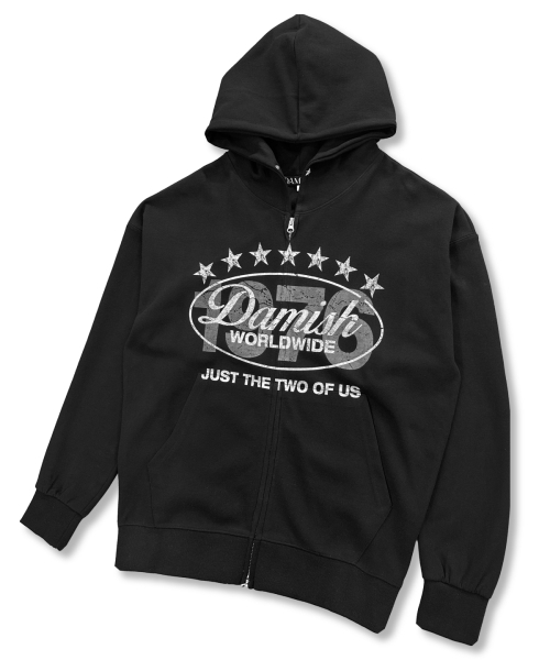 DAMISH(ダミシュ)の「1976ヴィンテージクラックツーウェイフードジップアップ_ブラック(パーカー・レディース・ブラック・SMALL/MEDIUM)」の2枚目の写真
