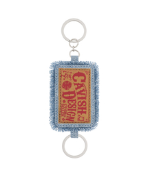 Cavish（カビシ）の「RAWCUT WASHED DENIM KEYRING BLUE(CV2EFUAB62A)（キーケース/キーアクセサリー）」