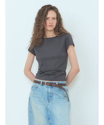 Cutting Layered T-Shirt Charcoal