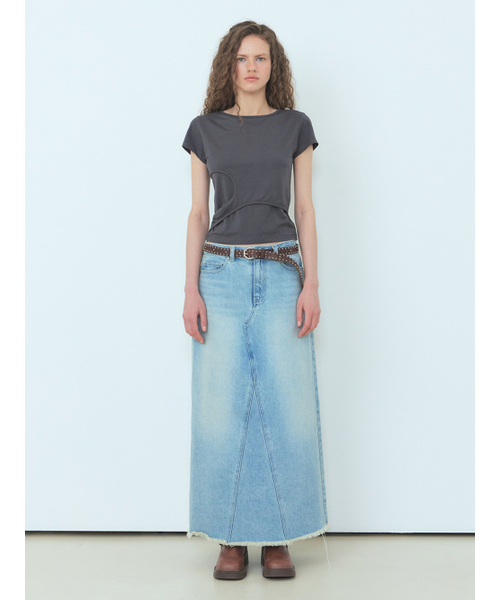 ETMON(エトモン)の「Cutting Layered T-Shirt Charcoal(Tシャツ/カットソー・レディース・その他・FREE)」の3枚目の写真