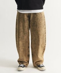 DRAW.M（ドローエム）の「マスタードイエロー ダイング ウォッシュド ワイドデニムパンツ（デニムパンツ）」