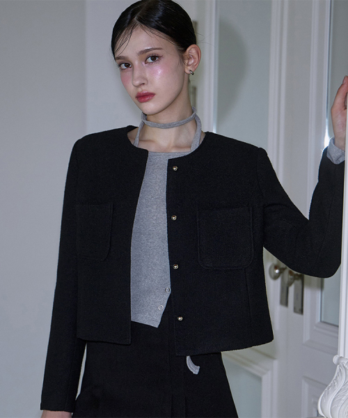 ROSEFRANTZ（ロゼフランツ）の「Pocket Tweed Jacket [Black]（テーラードジャケット・レディース・その他・FREE）」の4枚目の写真