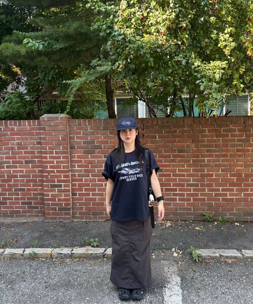 MUSINSA STANDARD WOMAN（ムシンサスタンダードウーマン）の「ウィメンズカーゴマキシスカート[ガンメタル]（スカート・レディース・その他・LARGE/MEDIUM/SMALL/X-SMALL）」の13枚目の写真