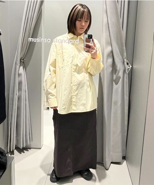 MUSINSA STANDARD WOMAN（ムシンサスタンダードウーマン）の「ウィメンズカーゴマキシスカート[ガンメタル]（スカート・レディース・その他・LARGE/MEDIUM/SMALL/X-SMALL）」の16枚目の写真