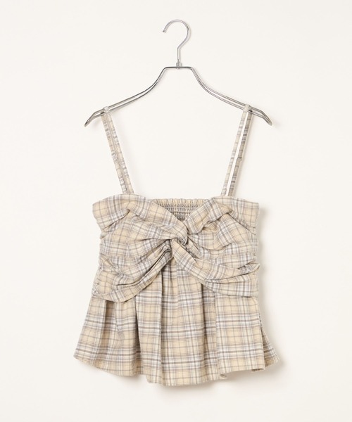 BAYFLOW（ベイフロー）の「Feels FLOWチェックキャミ（キャミソール・レディース・アイボリー/ブラック・FREE）」の14枚目の写真